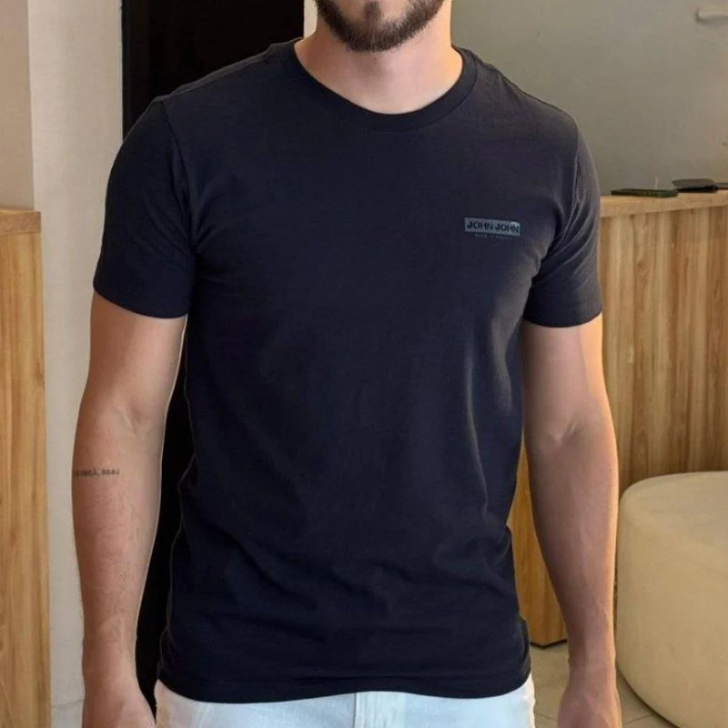 Camiseta John John Slim Fit Flame Preto