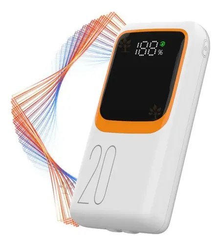 Carregador Portátil Powerbank Turbo Rápido 20000mah C/ Cabos
