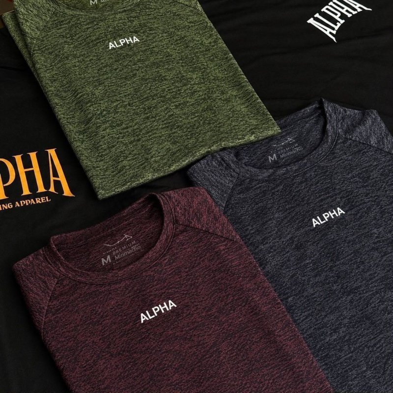 Kit 4 Camisetas Dry Alpha Masculina