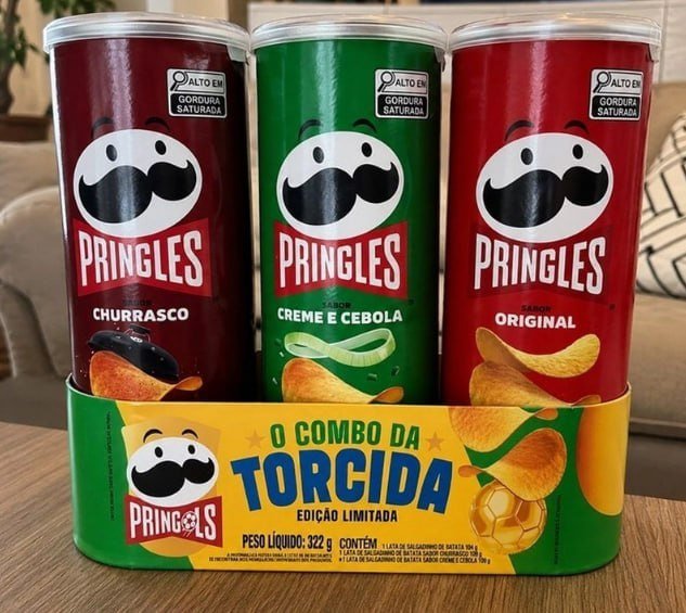 Pringles Tripack Festa do Futebol com 3 sabores