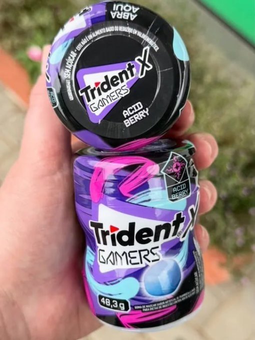Pack 6 Un. Chiclete Trident X Gamers Acid Berry 48,3g