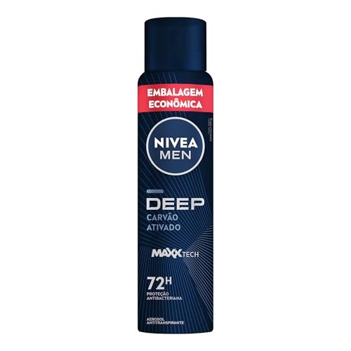 NIVEA MEN Desodorante Antitranspirante Aerossol Deep Carvão Ativado 200ml
