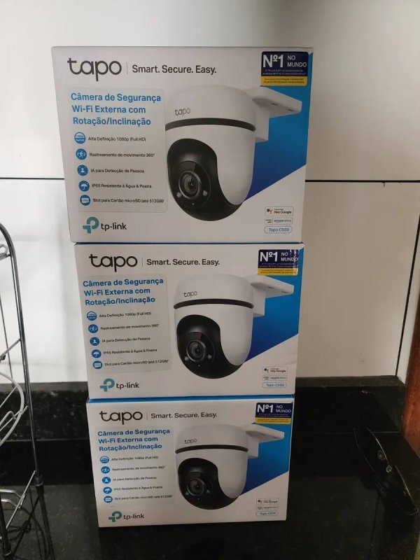 TP-Link Tapo C500 Câmera de Segurança Wifi 1080P 360° Colorida IP65