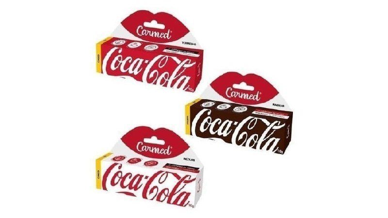 Kit 3 und Hidratante Labial Carmed Coca-Cola 10g