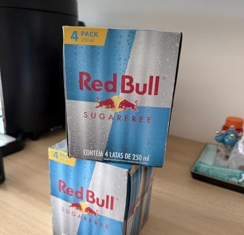 Pack de 4 latas Red Bull Energético, Sem Açúcar, 250ml
