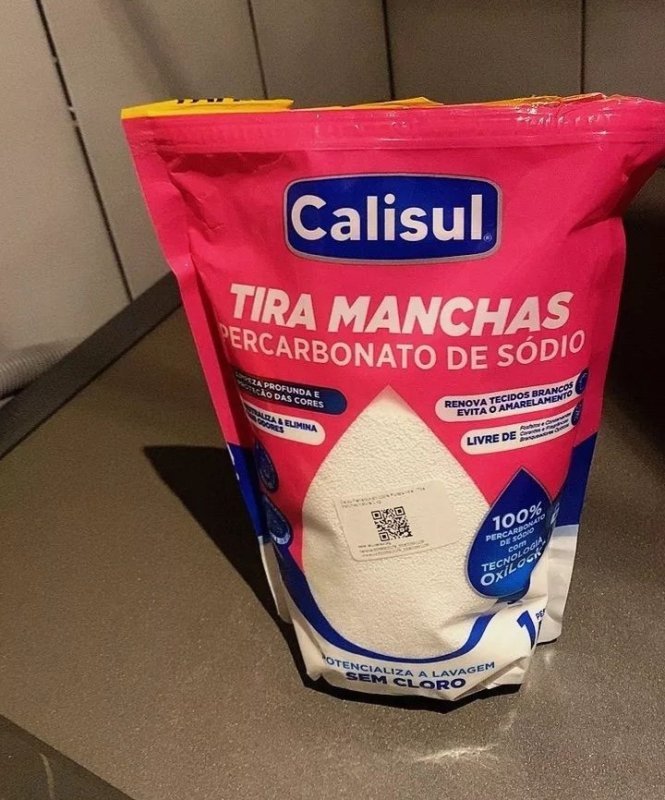 Percarbonato 100% Puro Tira Manchas Roupas Brancas e Coloridas 500g