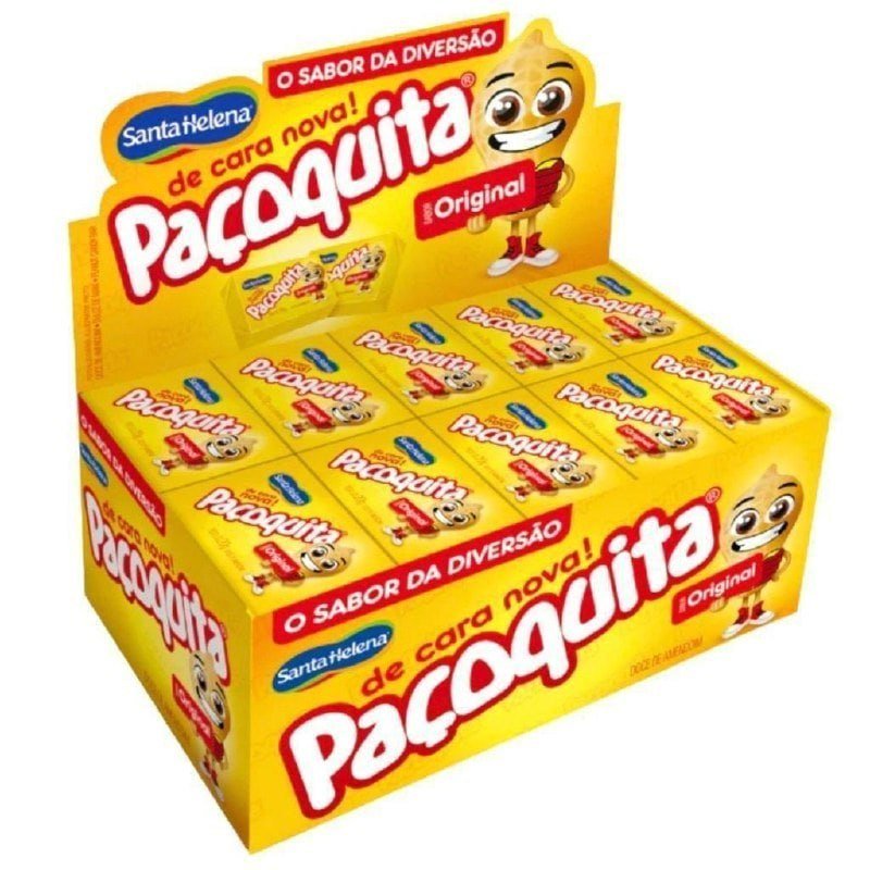 Paçoca Quadrada Paçoquita C/50 Unidades 1kg Festa Junina Santa Helena