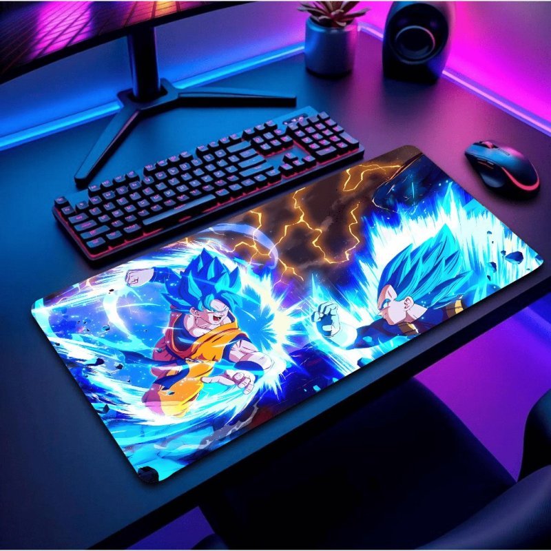 Mouse Pad Gamer Personalizado Grande RGB Anime Heróis Exclusivo 80x30cm Confortável e Preciso