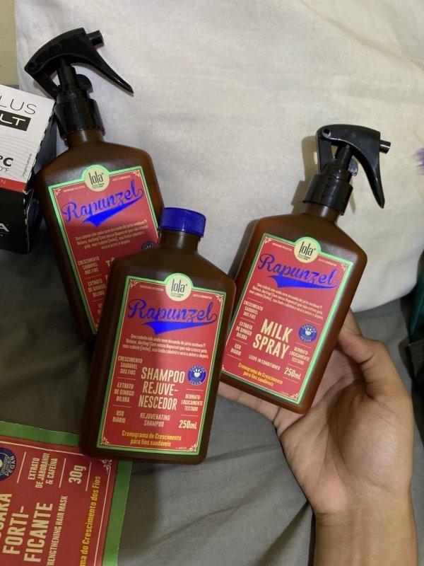 Kit Lola Rapunzel Shampoo + Tônico + milk spray Leave In 250ml