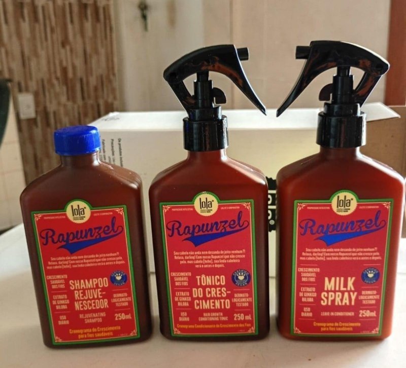 Kit Lola Rapunzel Shampoo + Tônico + milk spray Leave In 250ml