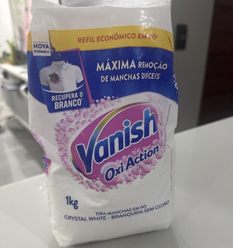 Vanish Crystal White Oxi Action Tira Manchas em Pó 1Kg