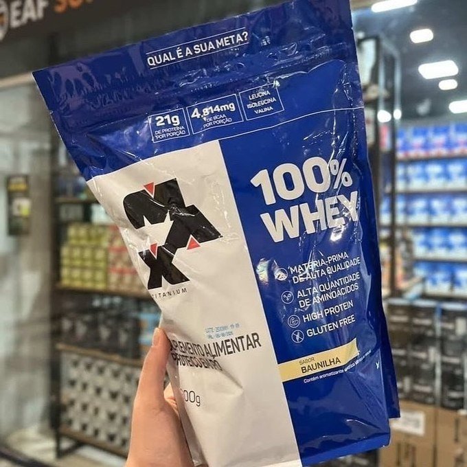 Max Titanium 100% Whey 900g Refil Baunilha