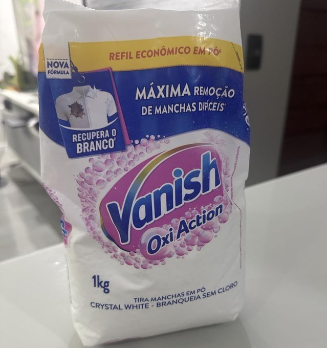 Vanish Crystal White Oxi Action Tira Manchas em Pó 1kg com Frete Grátis
