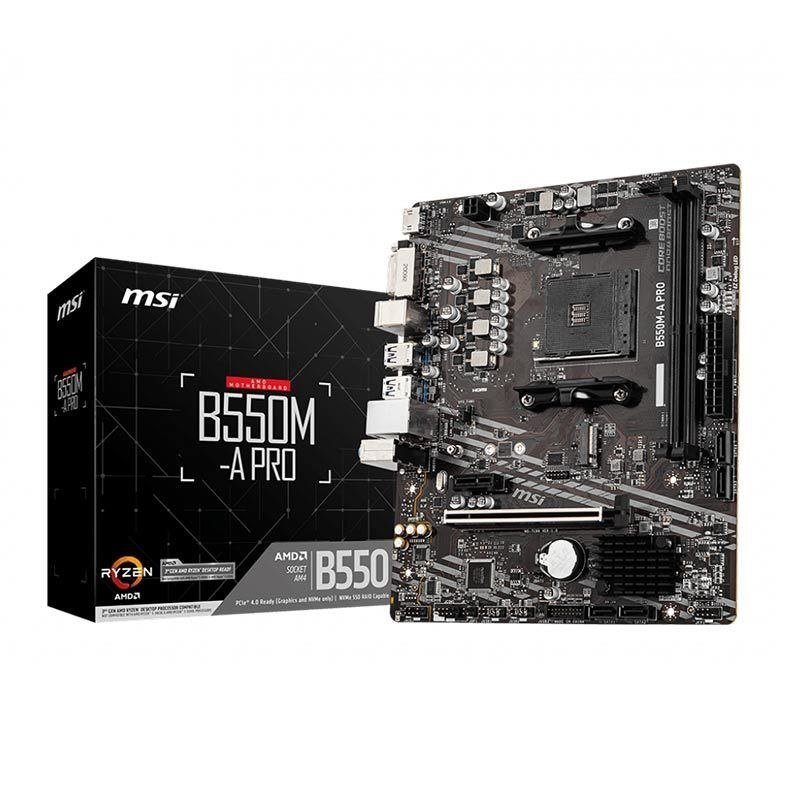 Placa Mãe MSI B550M-A PRO, DDR4, Socket AMD AM4, mATX, Chipset B550