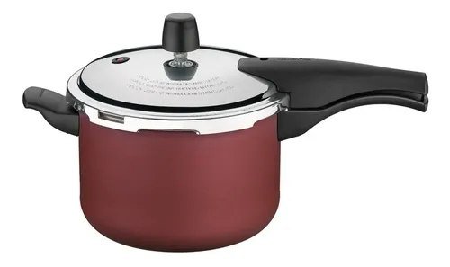 Panela De Pressão 20 Cm 4,5l Tramontina Alumínio Cor Vermelho