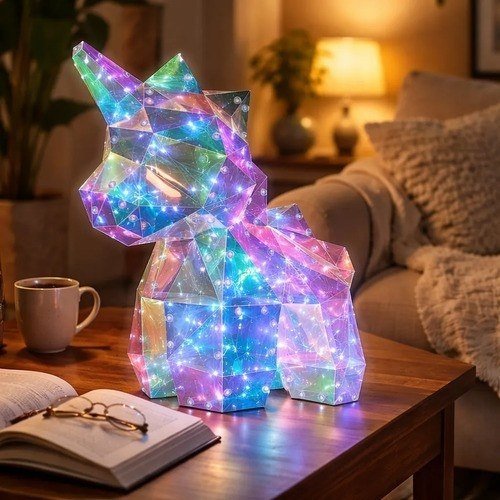 Luminaria 3d Irisdescendent Unicornio + Frete Grátis
