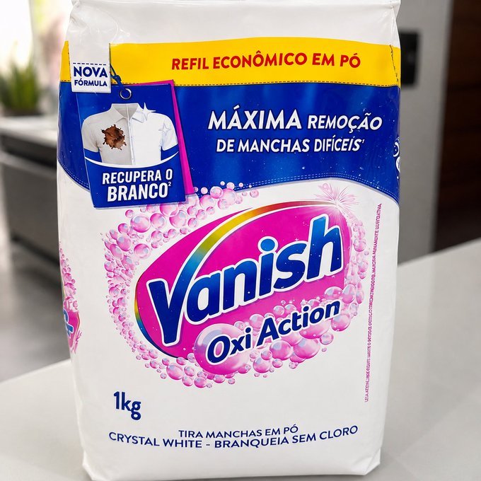 Tira Manchas Vanish em Pó Crystal White Oxi Action 1kg