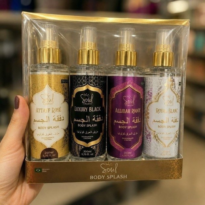 Kit com 4 Body Splash Árabe 200ml Feminino + Frete Grátis