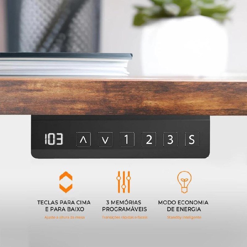 Mesa com Regulagem de Altura Elétrica e Memória