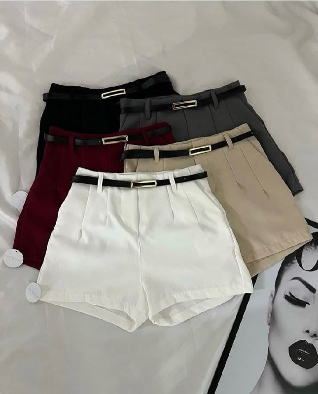 Short Feminino Alfaiataria Moda Cinto