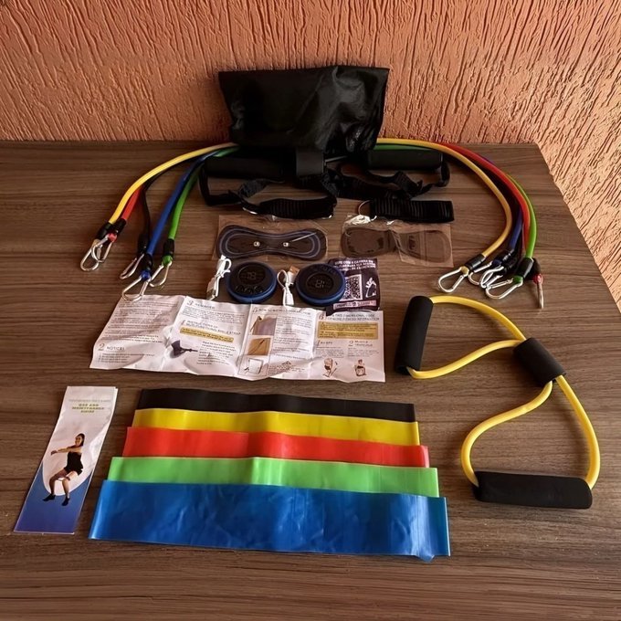 Kit com 20 Itens Esportivos Para Treino Em Casa