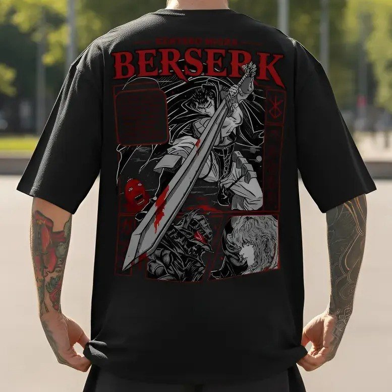 Camiseta Oversized Premium Anime Mangá Berserk Guts Ref: 088 + Frete Grátis