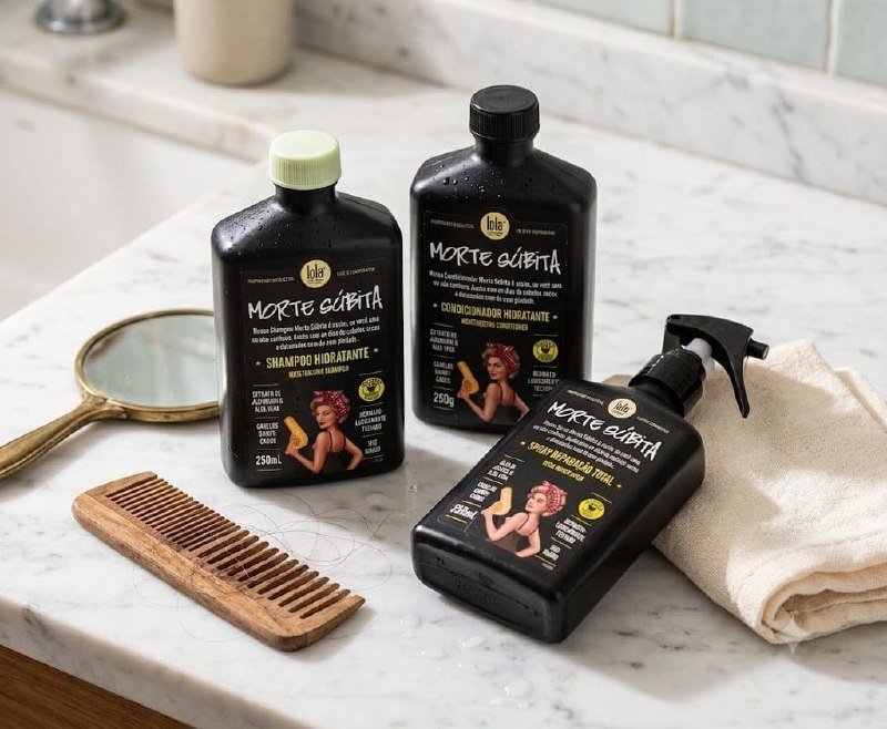 Kit Morte Súbita (Shampoo + Condicionador + Spray Reparaçao) - Lola From Rio + Frete Grátis
