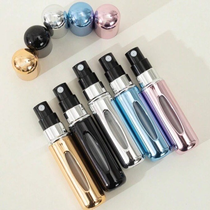 5 Mini Spray Frasco Recarregável Porta Perfume Portátil 5ml