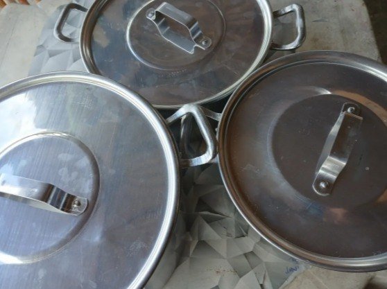 Kit Panela Galacto Utilidades Feijoada Caldo De Alumínio 3 Peças Industrial