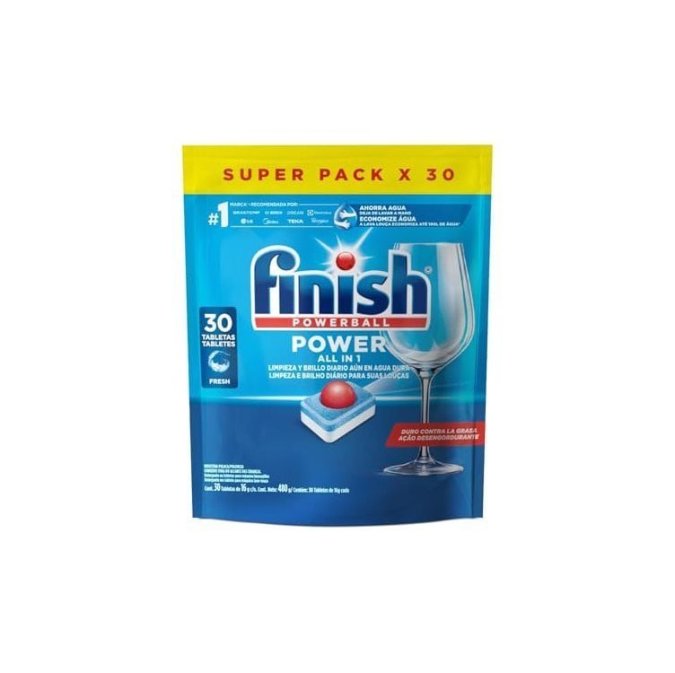 Finish Detergente para Lava Louças 30 tabletes Powerball