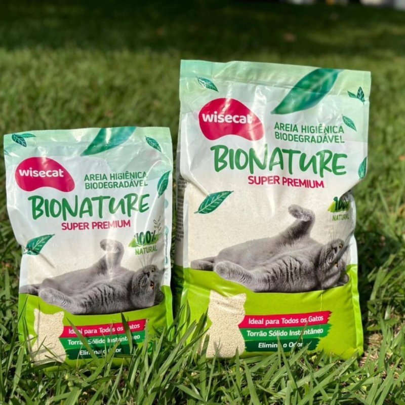 Bionature Areia Higiênica para Gatos Biodegradável Wisecat 2kg