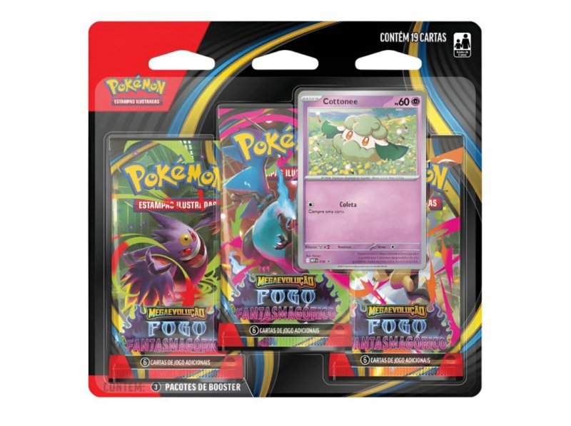 Blister Triplo Pokémon Megaevolução Fogo Fantasmagórico