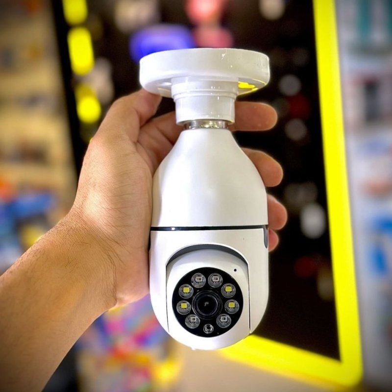 Câmera de Segurança Lâmpada IP Wi-Fi 360° Full HD 1080p