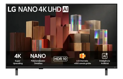 Smart TV LG 55'' 4K Ultra HD NANO AI Webos 26 55UN85C HDR10 Bluetooth Wi-Fi Google Cast