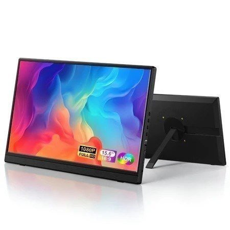 BETTDOW Monitor Portátil para laptop 15.6 ''1920*1080p (SELECIONE A Opção Sem Capa Couro)