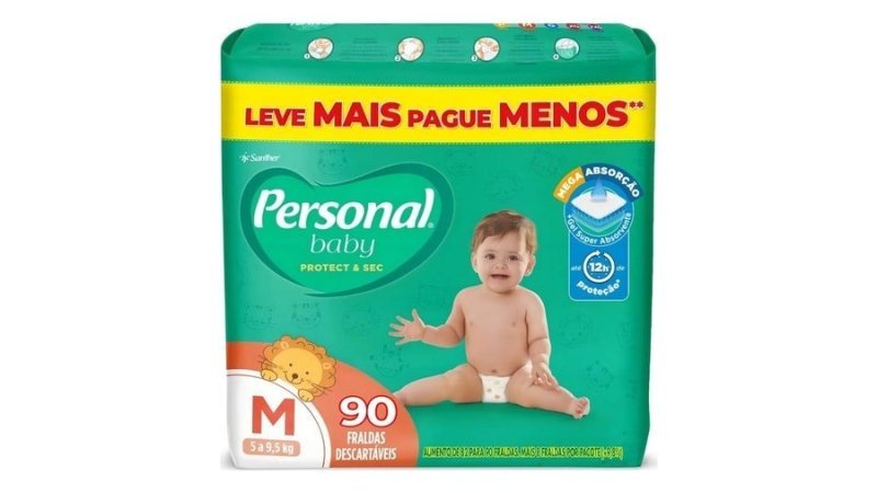 Fralda Protect & Sec M com 90 Unidades
