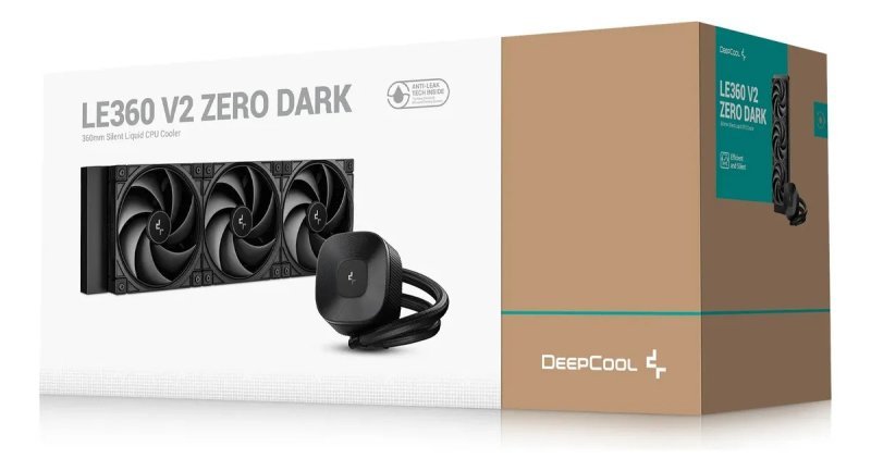 Water Cooler Deepcool 360mm LE360 V2 Zero Black 3400 RPM com Frete Grátis