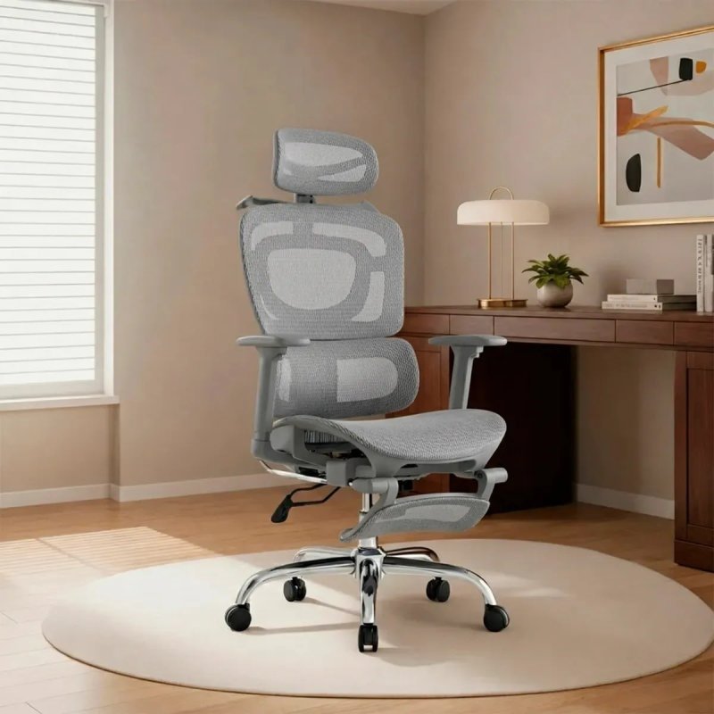 Cadeira Escritório Ergonômica Mônaco BT07 - Suporte Lombar - Malha Respirável