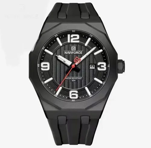 Relógio Masculino Naviforce Preto Quartzo Calendário Premium Preto