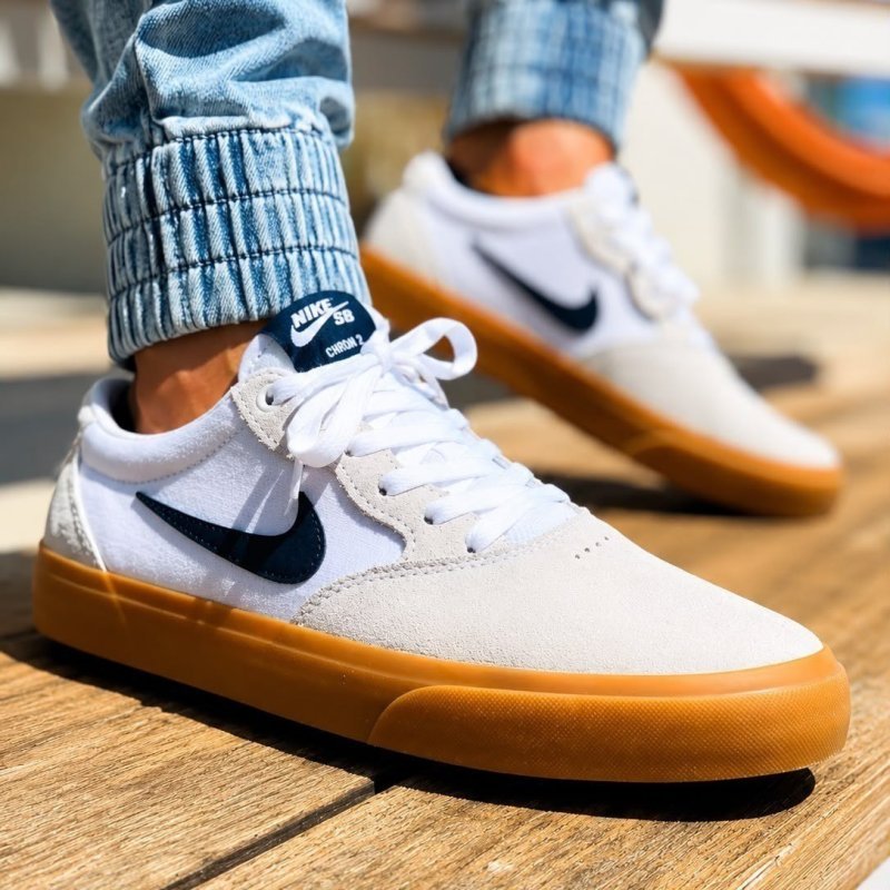 Tênis Nike Sb Chron 2 Masculino Cinza/branco (36 a 44)