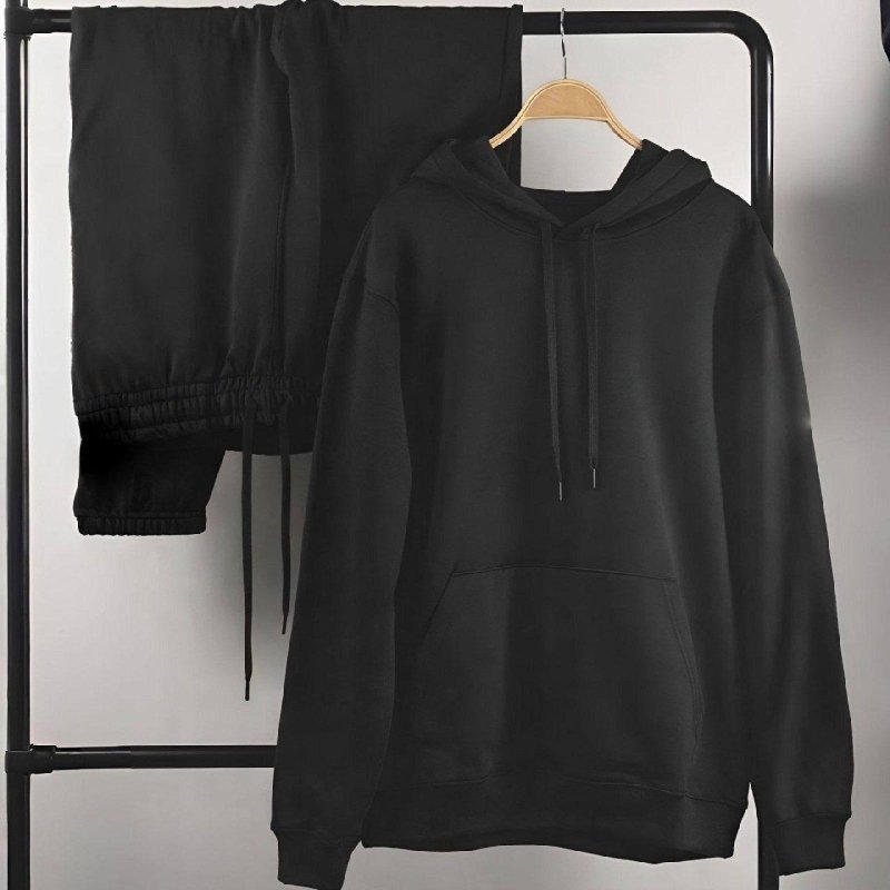 Conjunto Calça E Blusa De Moletom Liso Masculino Unissex