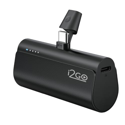 I2GO, Carregador Portátil (Power Bank), Pocket, 5000mAh, Não Necessita Cabos, Modelo USB-C