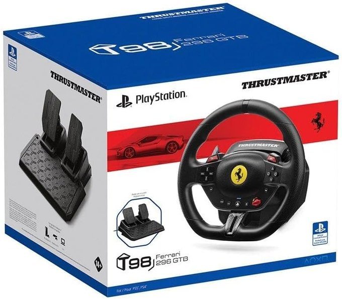 Volante Thrustmaster T98 Ferrari 296 GTB PS5, PS4 e PC