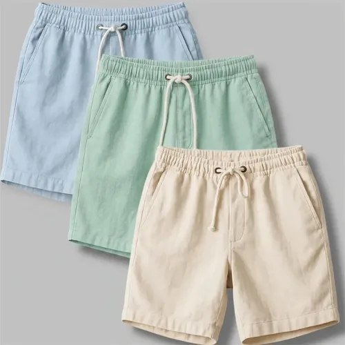 Kit 3 Shorts Masculino Bermuda Linho Verão Envio Imediato