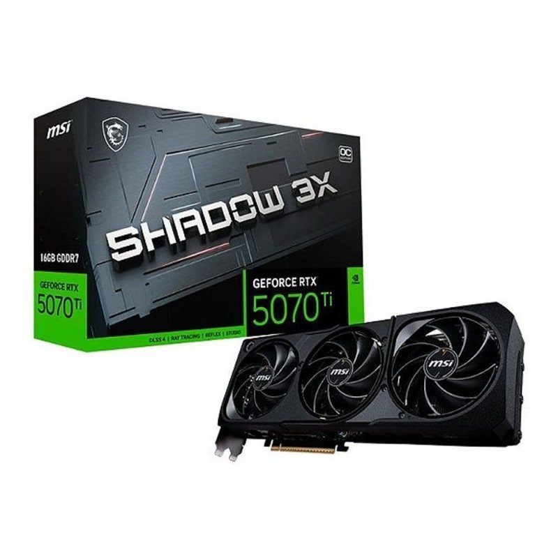 Placa de Vídeo NVIDIA GeForce MSI RTX 5070 Ti 16GB GDDR7 256ITS SHADOW 3X OC 912-V531-097