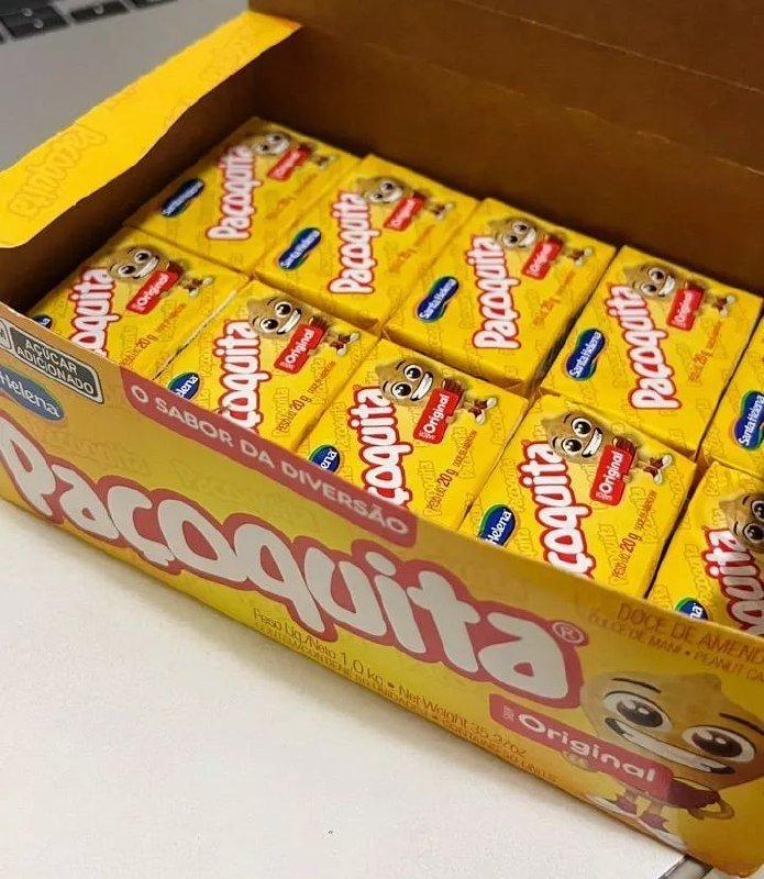 Paçoquita Quadrada Embalada Display De 1Kg Com 50 Unidades De 20g