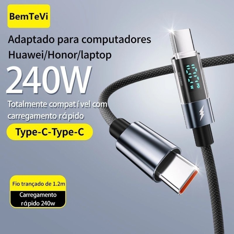 Cabo Tipo C USB Pd 240W BemTeVi