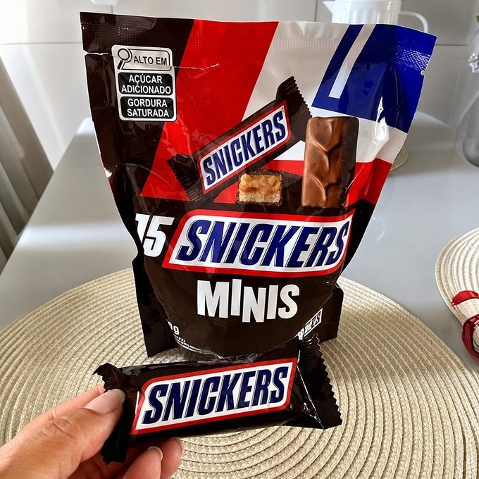 15 Snickers Chocolate Original Minis 450g + Frete Grátis