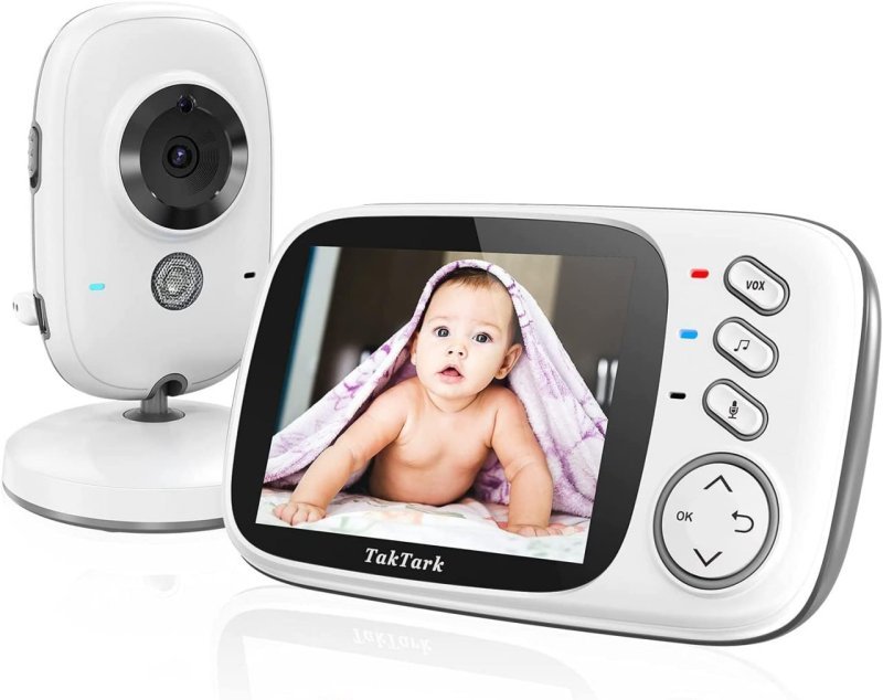 TakTark Babá Eletrônica - Tela 3.2" - Visão Noturna - Áudio Bidirecional
