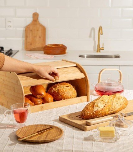 Mimo Style Porta Pães Com Tampa Retrátil